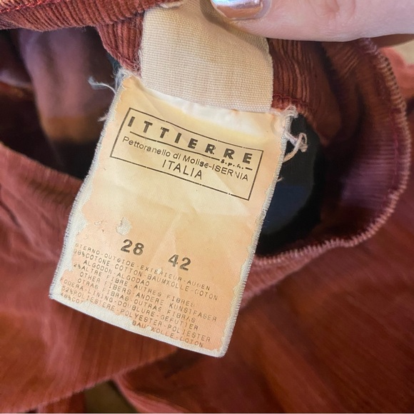 Dolce & Gabbana D&G Corduroy Pants Straight Leg Red Maroon Vintage Look 28 42 - Picture 11 of 13